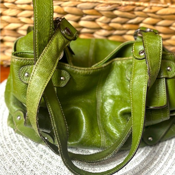VINTAGE tignanello leather handbag green - Picture 1 of 14